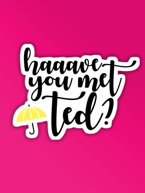 How You Met Ted Laptop   Mobile Sticker