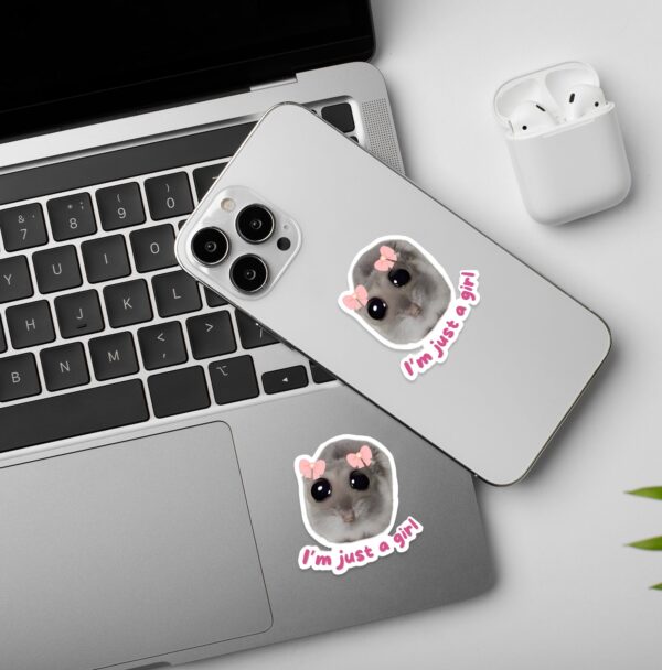 I Am Just A Girl Laptop Mobile Stickers I Am Just A Girl Laptop Mobile Stickers