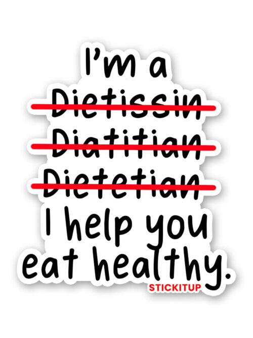 I Help You Eat Healthy Sticker