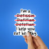 I Help You Eat Healthy Sticker