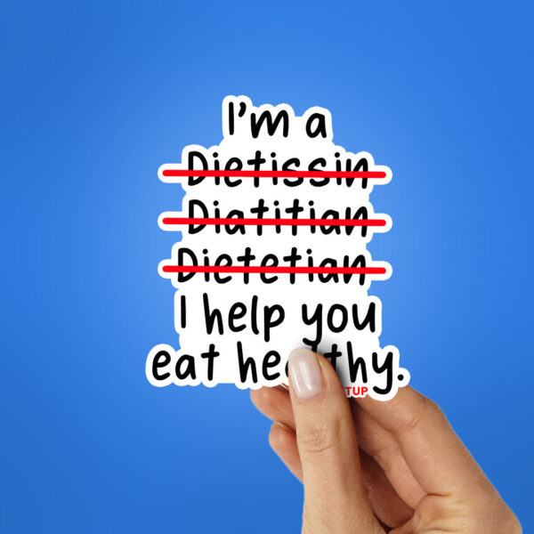 I Help You Eat Healthy Sticker