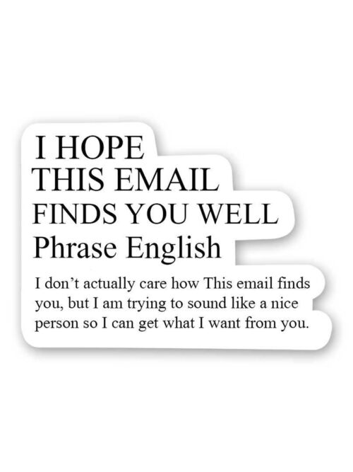 I Hope This Email Finds You Well Sticker