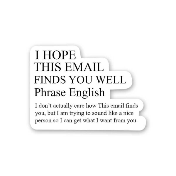 I Hope This Email Finds You Well Sticker I Hope This Email Finds You Well Sticker