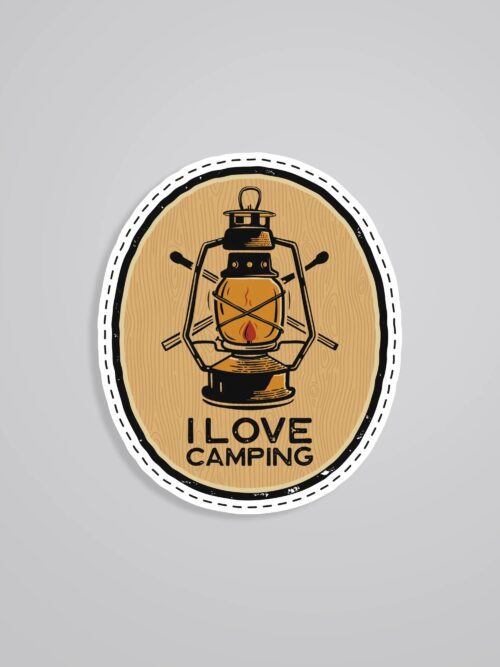 I Love Camping Travels Stickers