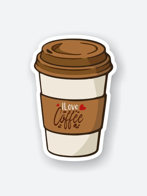 I Love Coffee Sticker