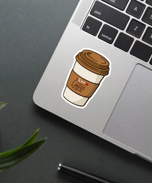 I Love Coffee Sticker I Love Coffee Sticker