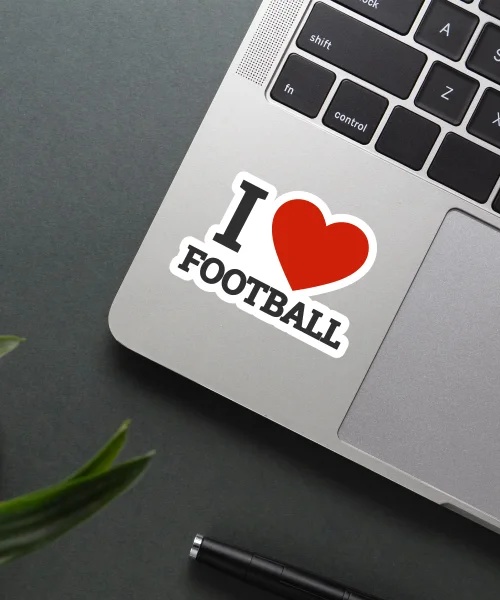I Love Football Sticker