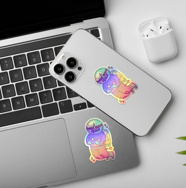 I Need More Space Holographic Laptop Mobile Sticker I Need More Space Holographic Laptop Mobile Sticker