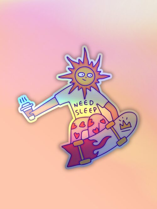 I Need Sleep   Holographic Laptop   Mobile Sticker
