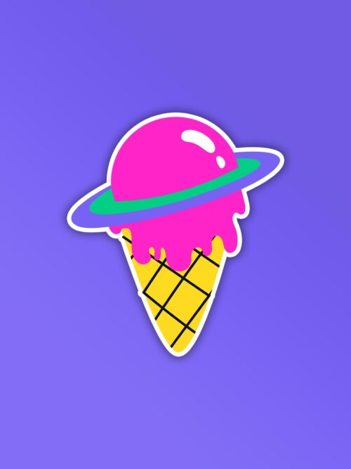 IceCream Planet Sticker
