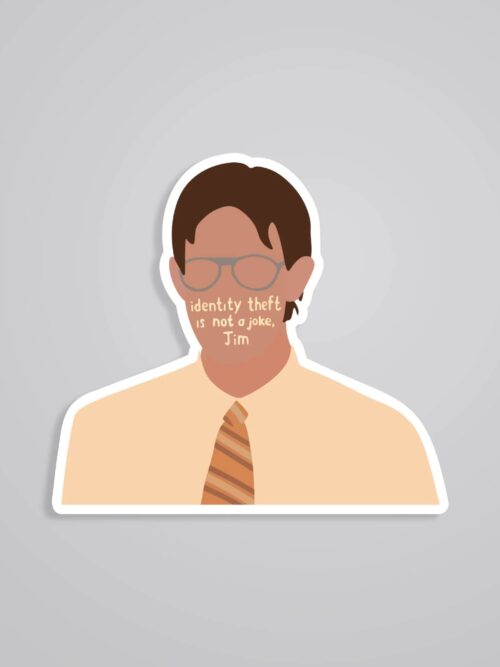Identify Theft Is Not A Joke Jim TV Shows Stickers