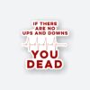 If There Are Ups And Downs Sticker