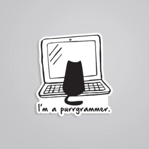 Im A Purrgrammer Witty Stickers