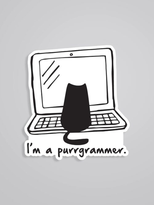 Im A Purrgrammer Witty Stickers