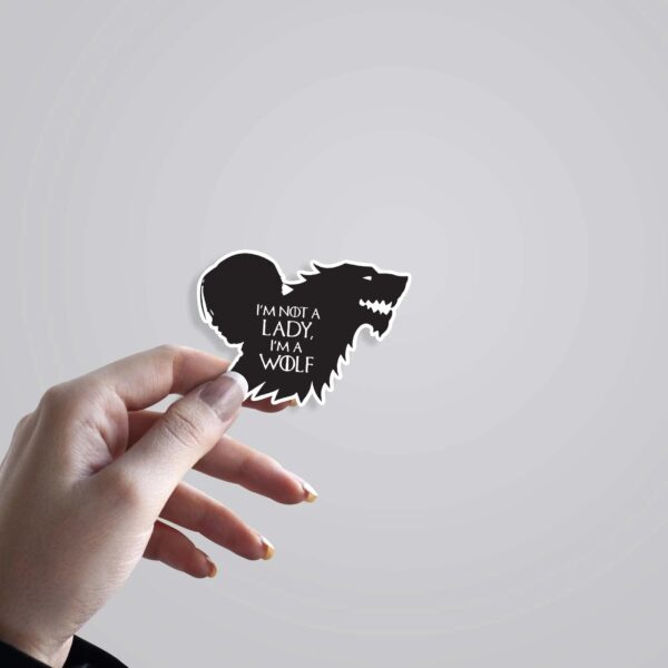 Im Not A Lady Im A Wolf TV Shows Stickers
