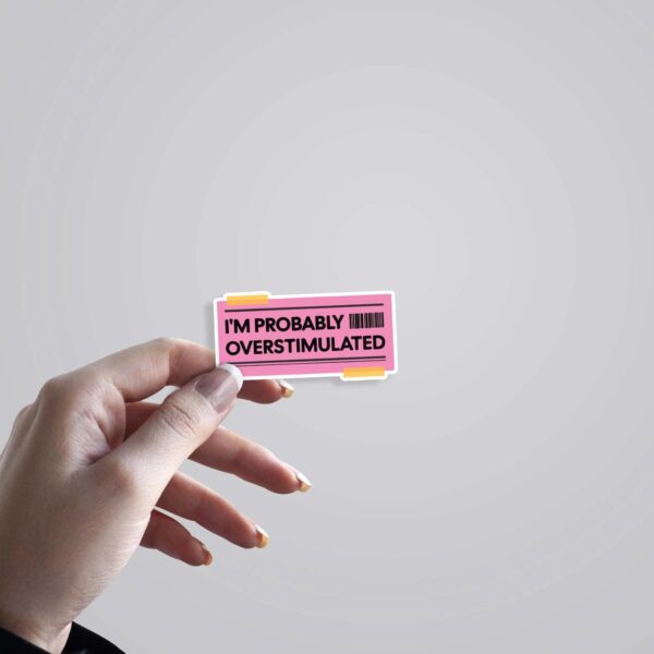 Im Probably Overstimulated Witty Stickers Im Probably Overstimulated Witty Stickers