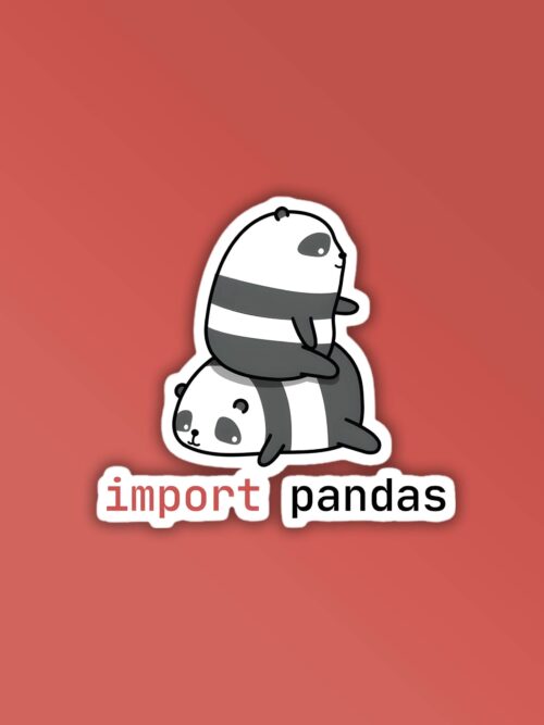 Import Panda Programmer Coding Sticker