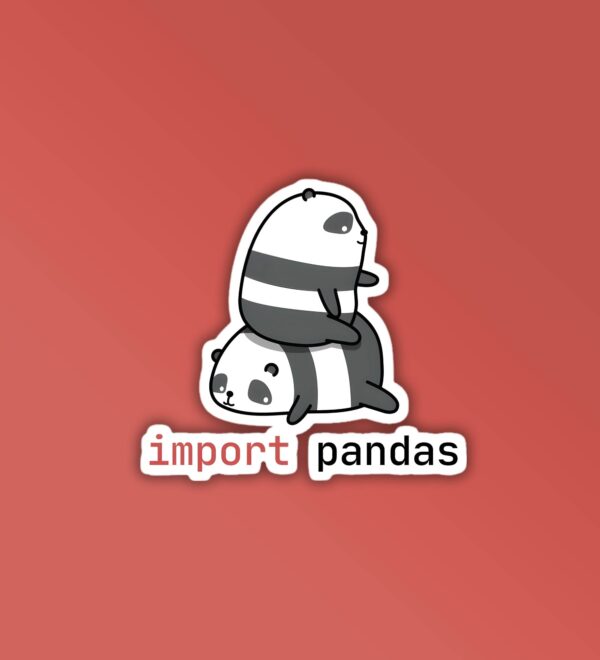 Import Panda Programmer Coding Sticker Import Panda Programmer Coding Sticker