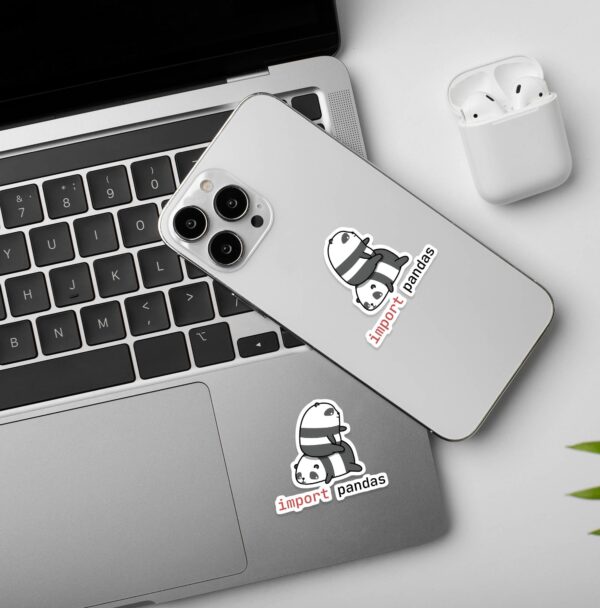 Import Panda Programmer Coding Sticker Import Panda Programmer Coding Sticker