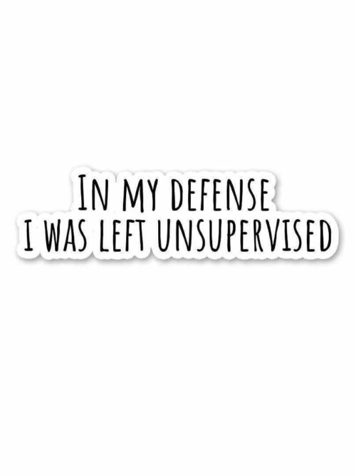 In My Defense Sticker