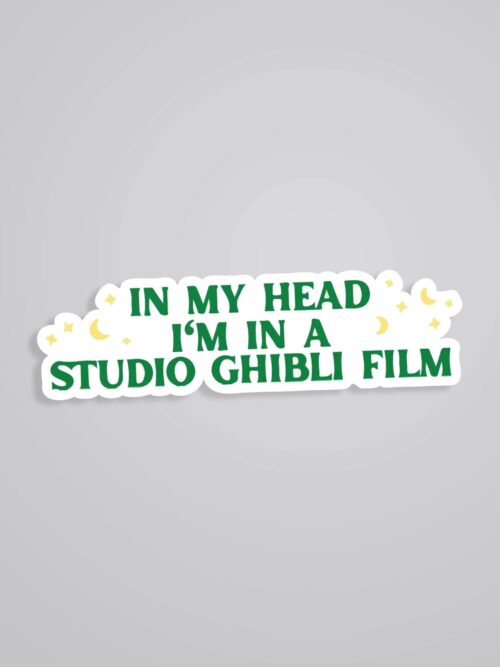 In My Head Im In A Studio Ghibli Film Anime Stickers