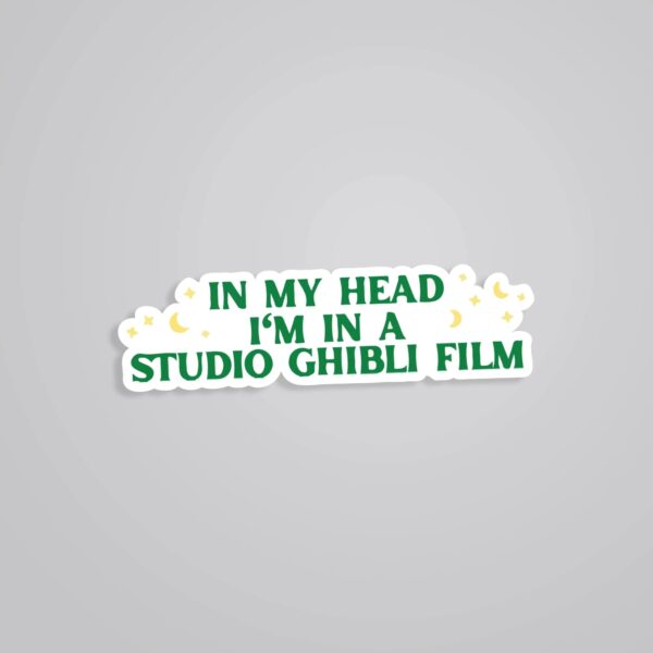 In My Head Im In A Studio Ghibli Film Anime Stickers