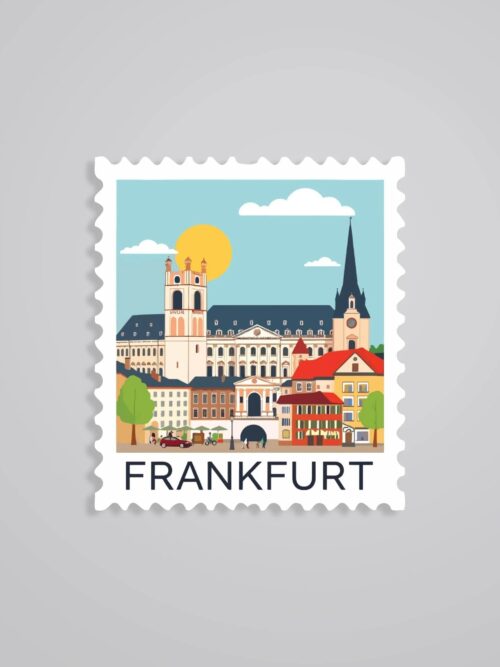 Innsbruck Village And Riverfront Post Stamp Travels Stickers
