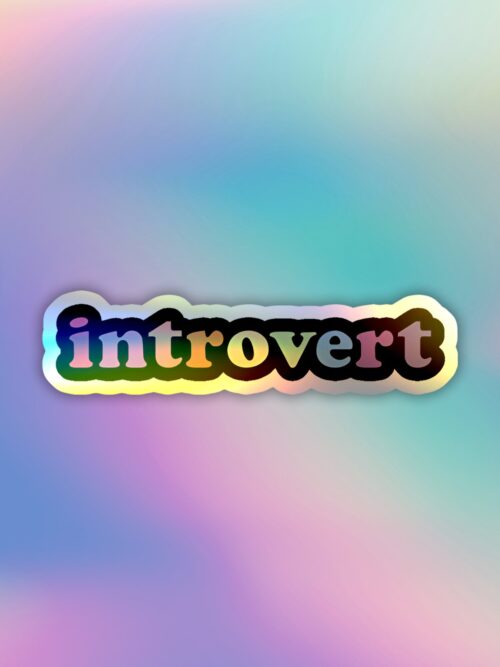 Intovert   Holographic Laptop   Mobile Sticker