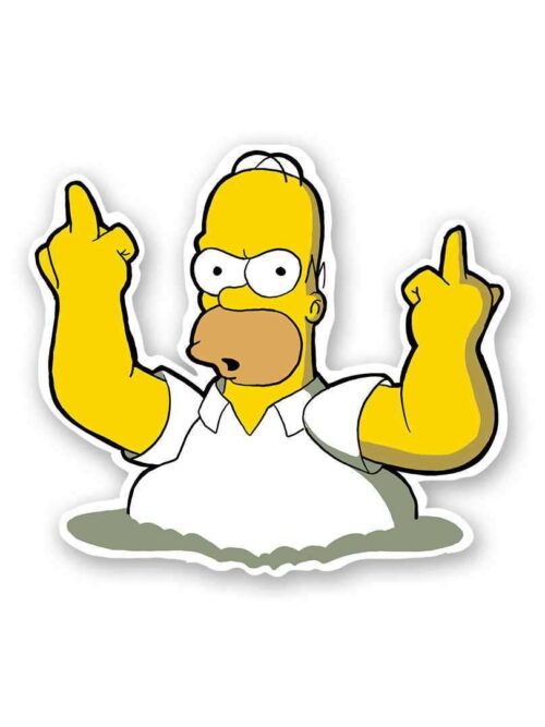 Irritated Homer Sticker