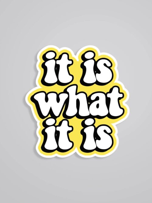 It Is What It Is Witty Stickers