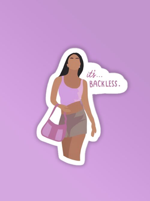 Its Backless Poo   Laptop Phone Sticker