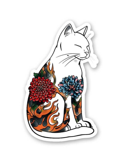 Japenese Cat Sticker