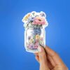 Jar Filled With Flowers Sticker