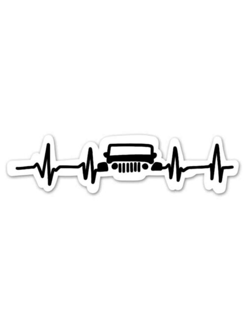 Jeep Heartbeat Sticker