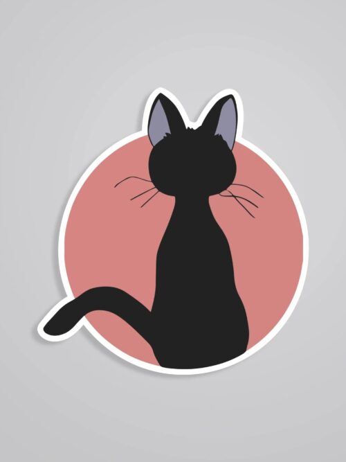 Jiji Cat Silhouette Anime Stickers