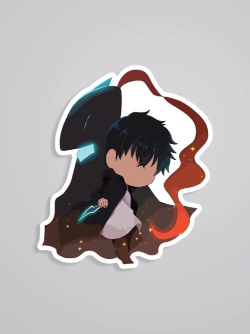 Jin Woo And Igris Chibi Anime Stickers