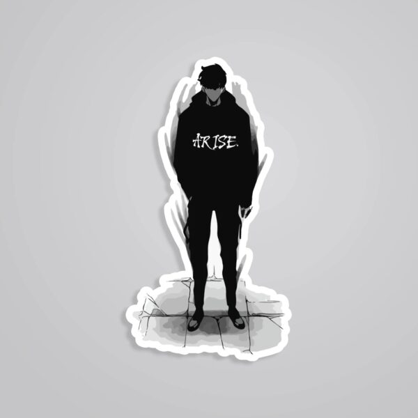 Jin Woo in BW Anime Stickers_1 Jin Woo In BW Anime Stickers