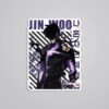 Jin Woo In Purple Anime Stickers