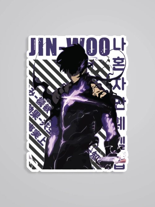 Jin Woo In Purple Anime Stickers