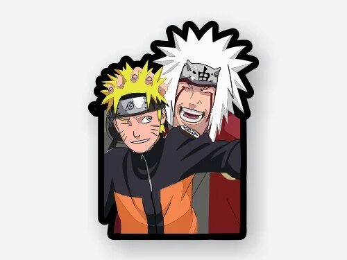 Jiraiya With Naruto Sticker