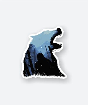 John Snow Wolf Sticker