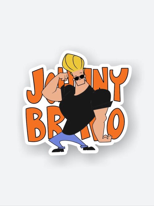 Johnny Bravo Posing Sticker