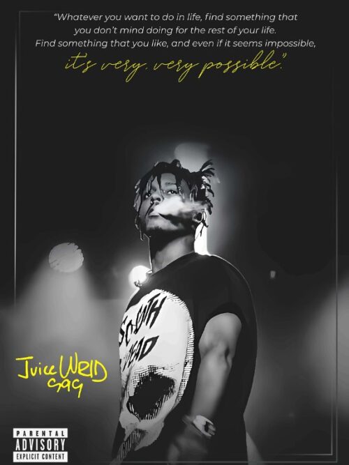 Juice Wrld 999 Quote Music Poster