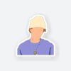 Justin Beiber Faceless Sticker