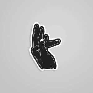 Kaneki Cracking Knuckles In Black Anime Stickers