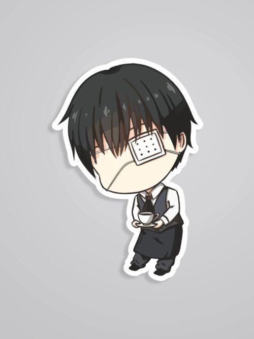 Kankei Ken Waiter Chibi Anime Stickers