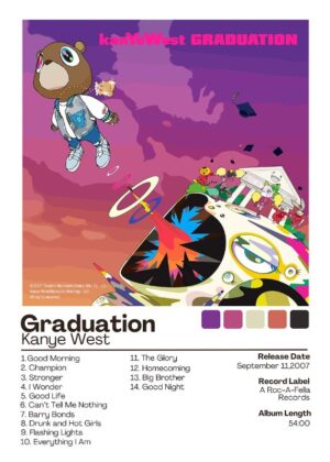 Kanye West Graduation Music Poster