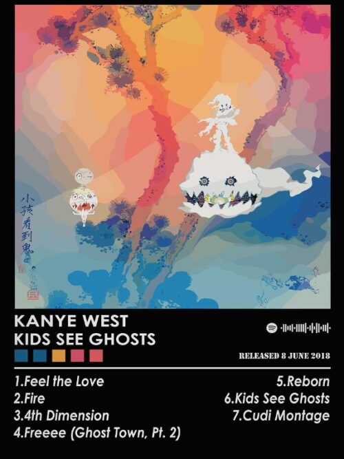 Kanye West Kids See Ghosts Music Poster