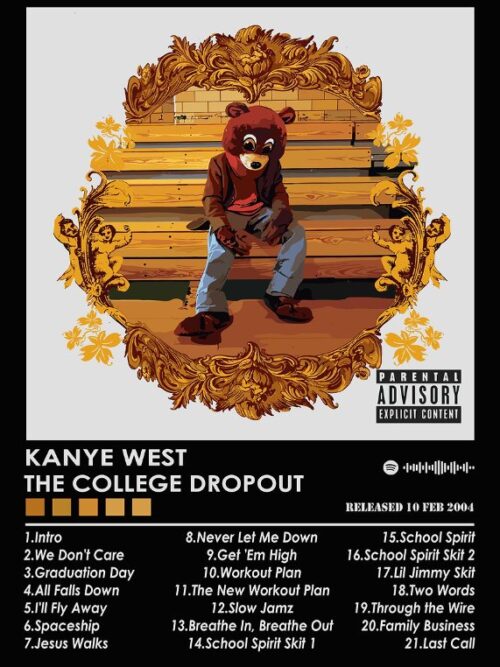 Kanye West The College Dropout Music Poster