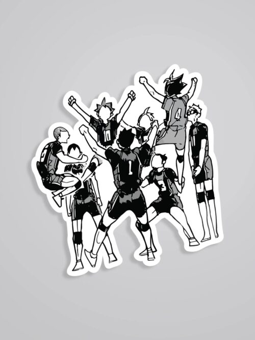 Karasuno Team Celebration Anime Stickers